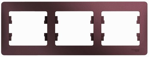 Рамка горизонтальная Systeme Electric Glossa 3-м. баклажан картинка